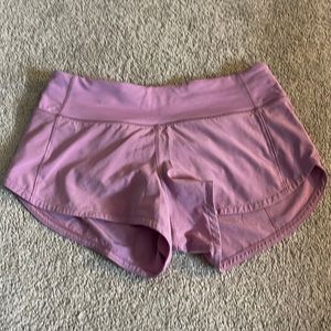 Lululemon speed shorts lilac color